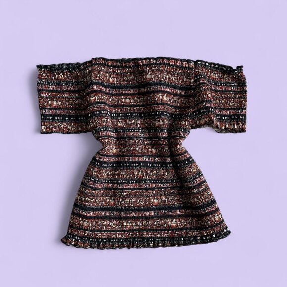 Mossimo Off-the-Shoulder Ruffle Trim Top – Size Large - Picture 1 of 7